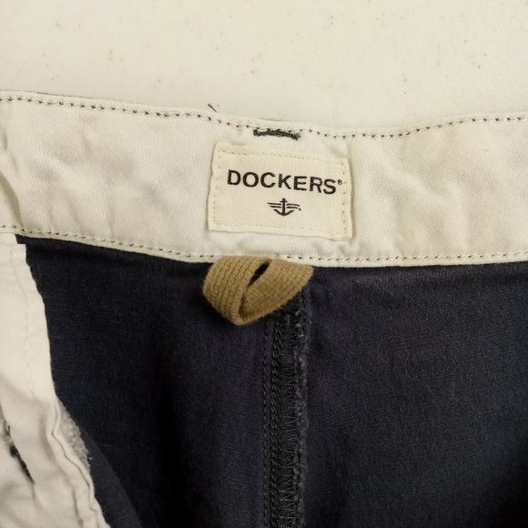 Dockers Shorts Mens Sz 42‎ Waist Flat Front Blue Cotton - Picture 2 of 11